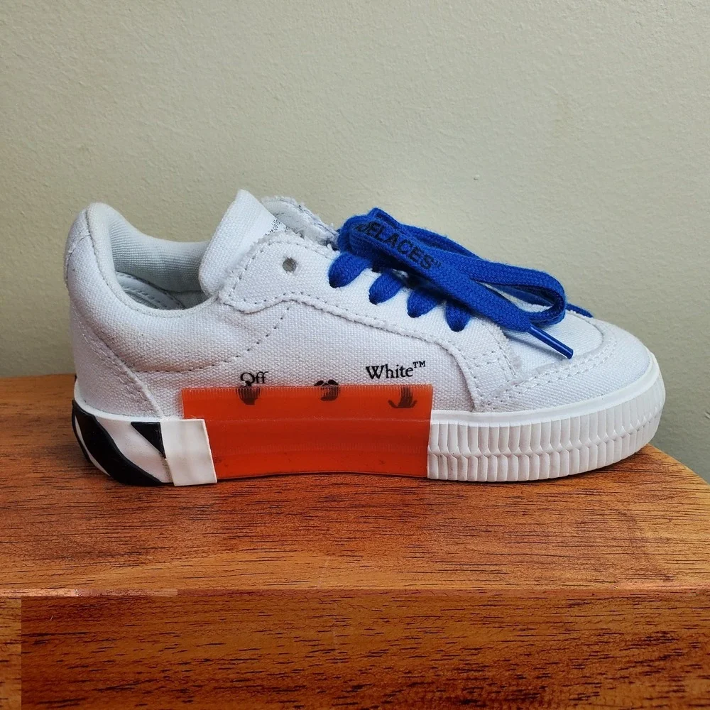 Kids Off White Monster Virgil Abloh White Sneakers Zip Tie Vulcanized 26
